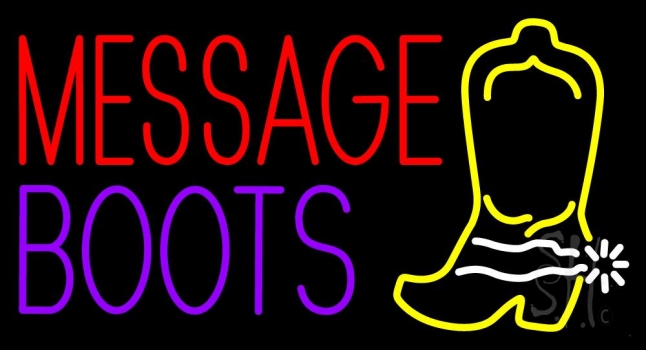 Custom Purple Boots Neon Sign