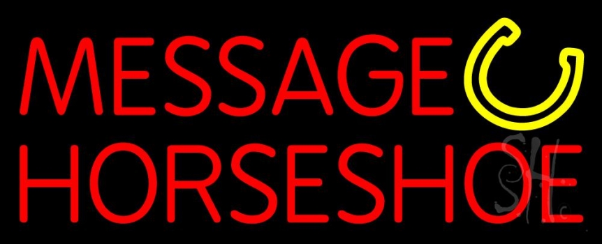 Custom Red Horseshoe Neon Sign