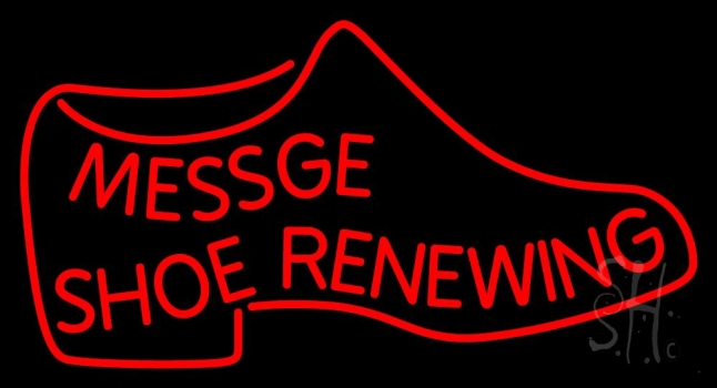 Custom Red Shoe Renewing Neon Sign