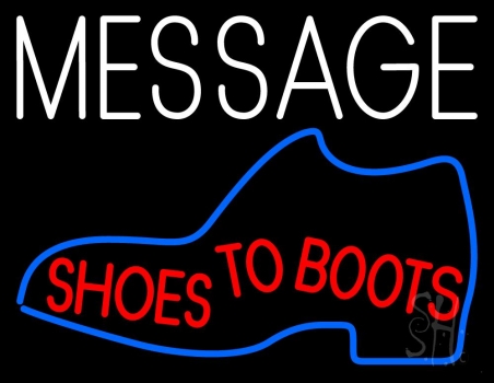 Custom Red Shoes To Boots Neon Sign