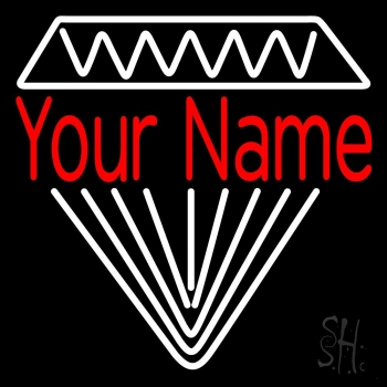 Custom White Diamond Logo Neon Sign