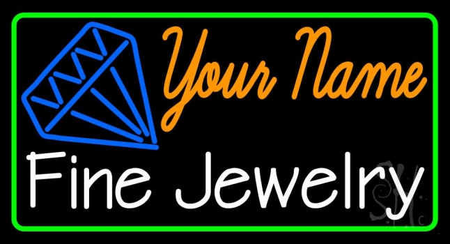 Custom White Fine Jewelry 1 Neon Sign