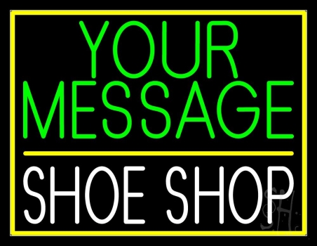 Custom White Shoe Shop Block Neon Sign