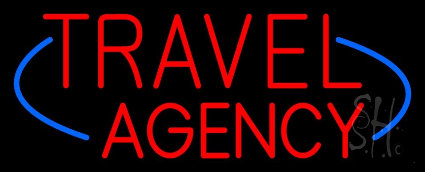 Deco Style Travel Agency Neon Sign