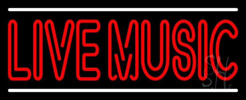 Double Stroke Live Music Neon Sign