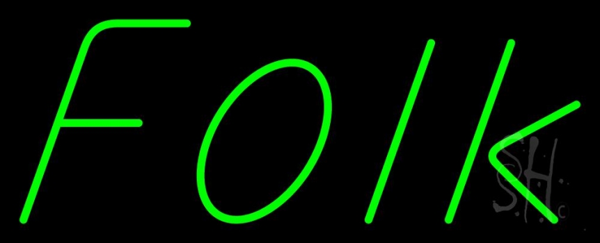 Folk Music 1 Neon Sign