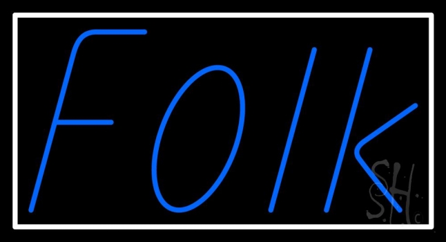 Folk Music Neon Sign