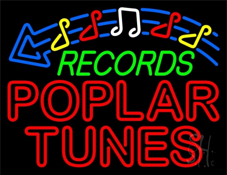 Green Records Block Neon Sign