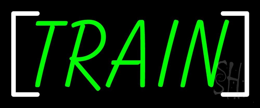 Green Train Neon Sign