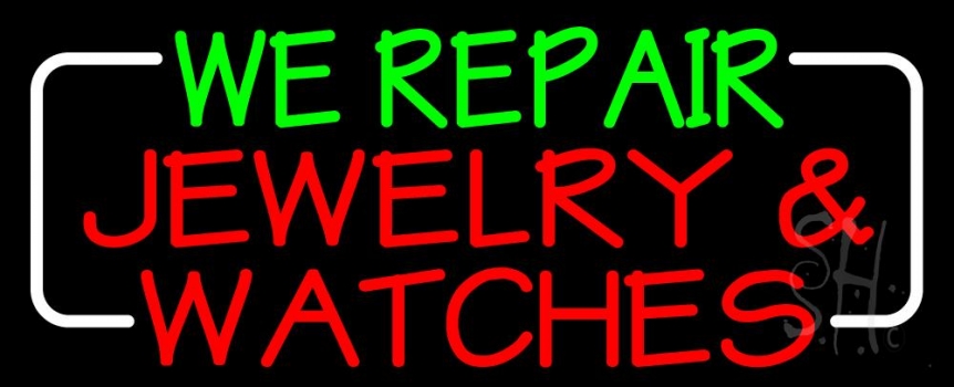 Green We Repair Red Jewelry And Watches Neon Sign Jewelry Neon
