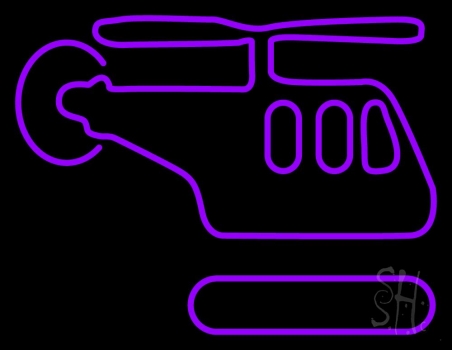Helicopter Logo Neon Sign