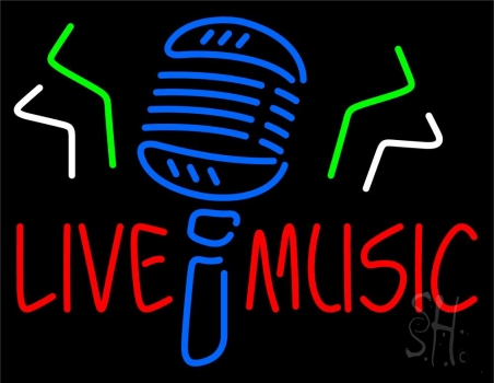 Live Music Mike 1 Neon Sign