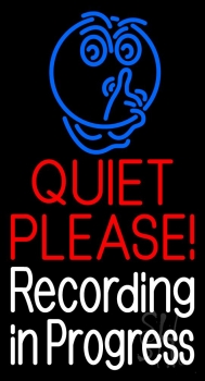 Logo Whith Recording In Progress 1 Neon Sign