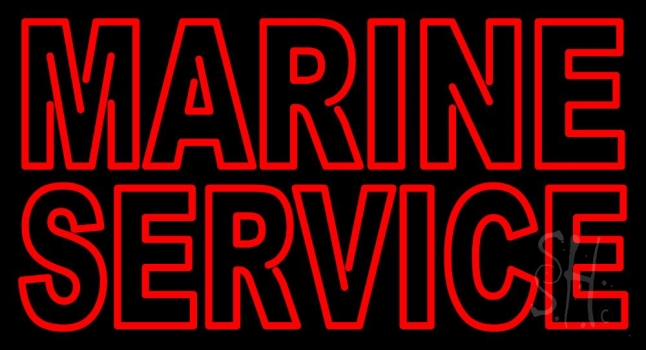 Marine Service Neon Sign