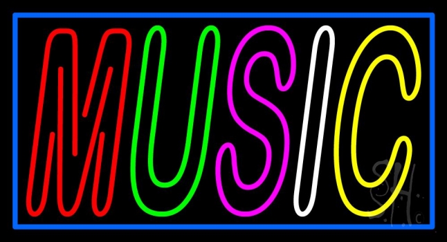Multicolored Music 1 Neon Sign