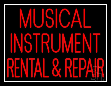Musical Instruments Rental And Repair 1 Neon Sign