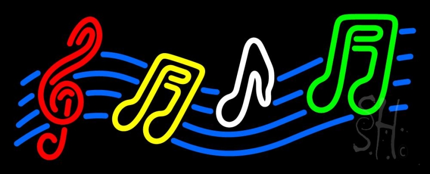 Musical Notes 1 Neon Sign