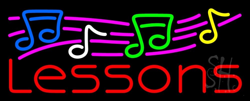 Music Lessons 1 Neon Sign