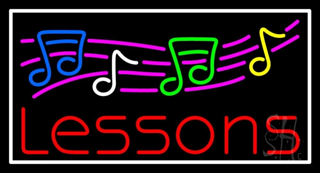 Music Lessons Neon Sign