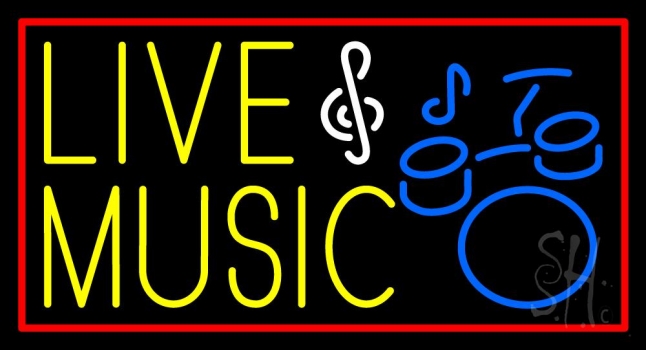Music Live 2 Neon Sign