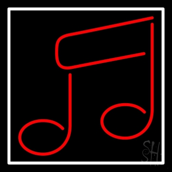 Music Note Red Neon Sign