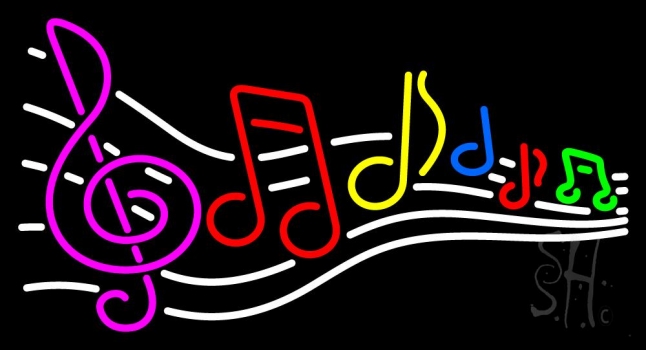 Music Notes 1 Neon Sign