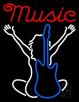 Music Silhouette 2 Neon Sign