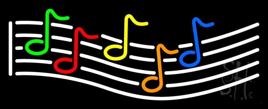 Notes Colored Neon Sign