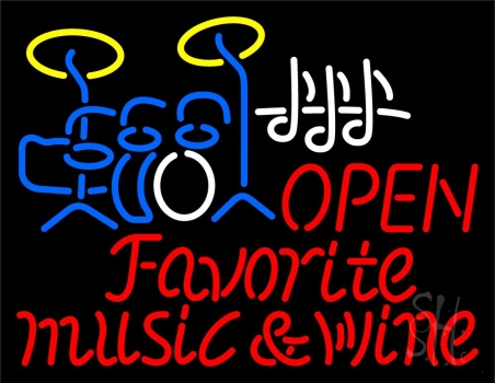 Open Music Neon Sign