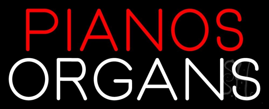 Pianos Organs Block 1 Neon Sign