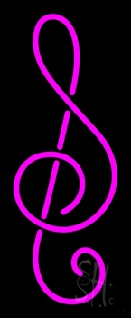 Pink Music Note Neon Sign