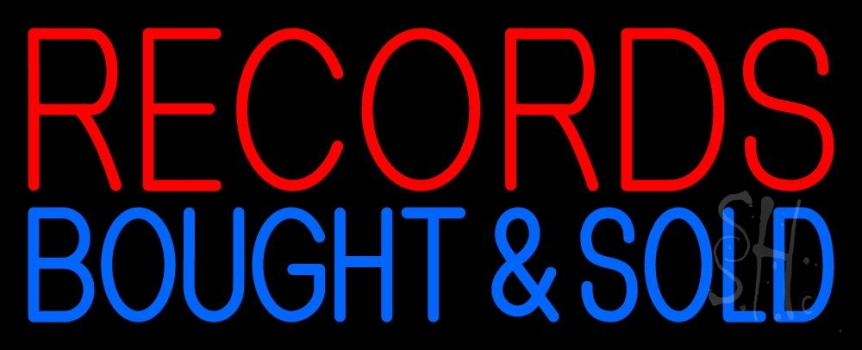 Records Bought And Sold 1 Neon Sign