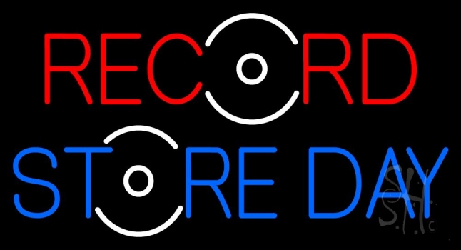 Record Store Day Block 1 Neon Sign