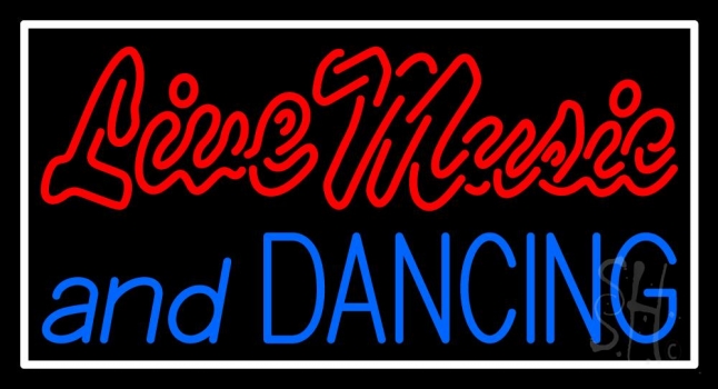 Red Live Music Blue And Dancing 1 Neon Sign