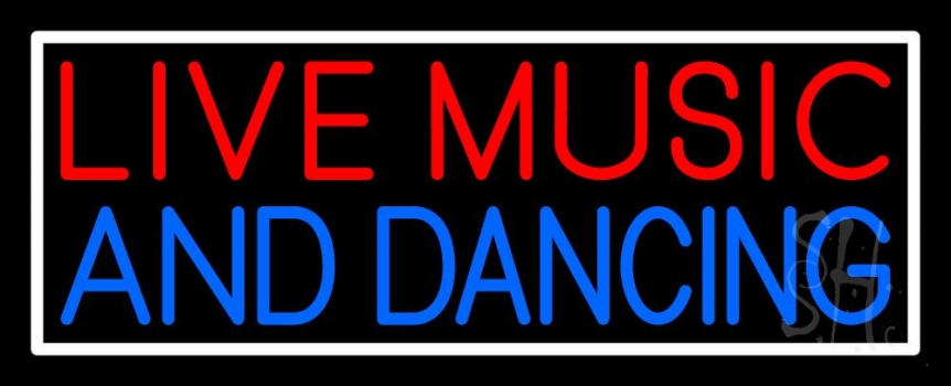 Red Live Music Blue And Dancing 2 Neon Sign