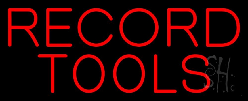 Red Record Tools 1 Neon Sign