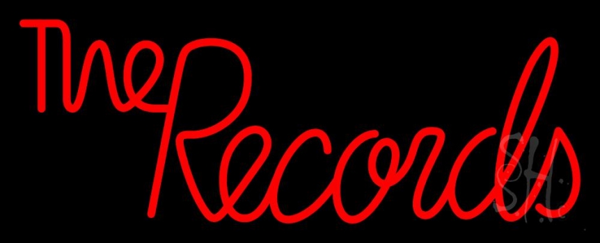Red The Records Neon Sign