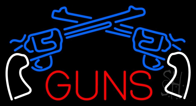 Two Gun Logo Neon Sign