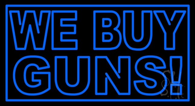 We Buy Guns Neon Sign