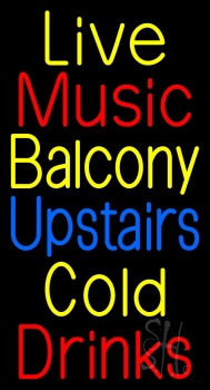 Yellow Live Red Music Neon Sign