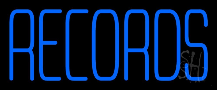 Blue Records 1 Neon Sign
