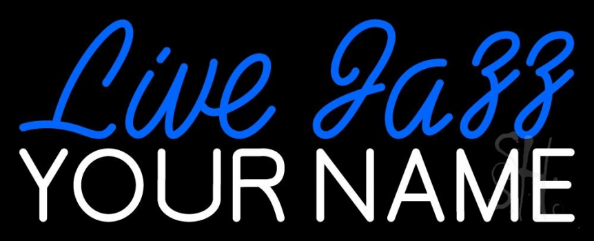 Custom Blue Live Jazz Neon Sign
