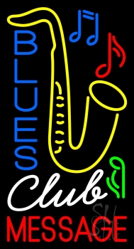 Custom Blues Yellow Saxophone Neon Sign