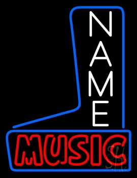 Custom Double Stroke Red Music 1 Neon Sign