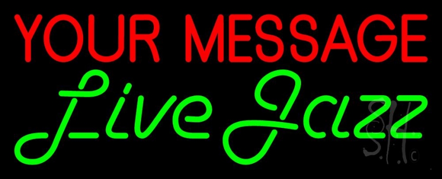Custom Green Live Jazz Neon Sign