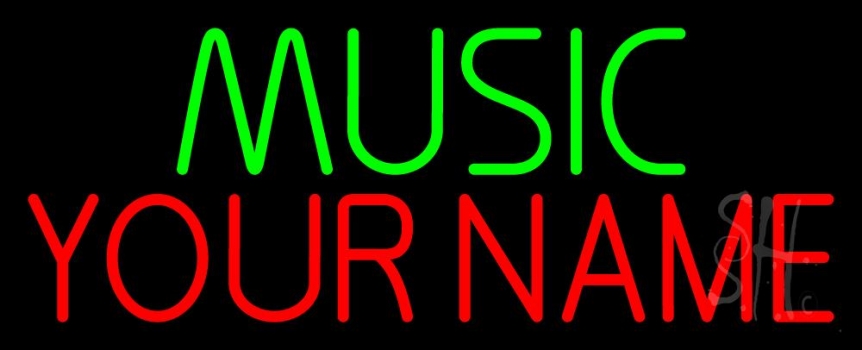 Custom Green Music Neon Sign