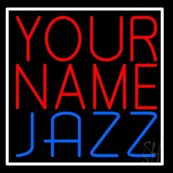 Custom Jazz Block White Border Neon Sign