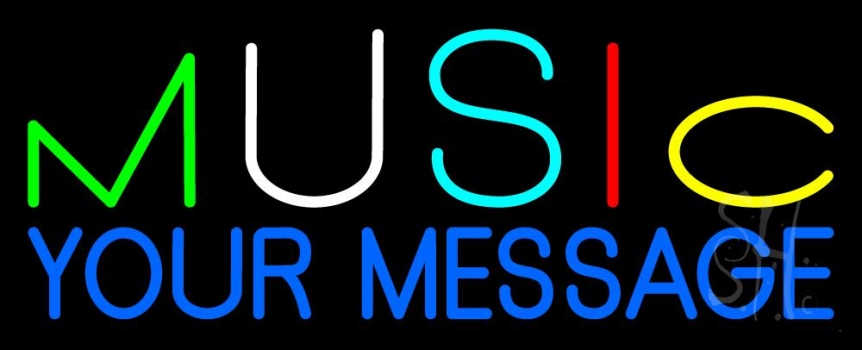 Custom Multicolor Music Neon Sign