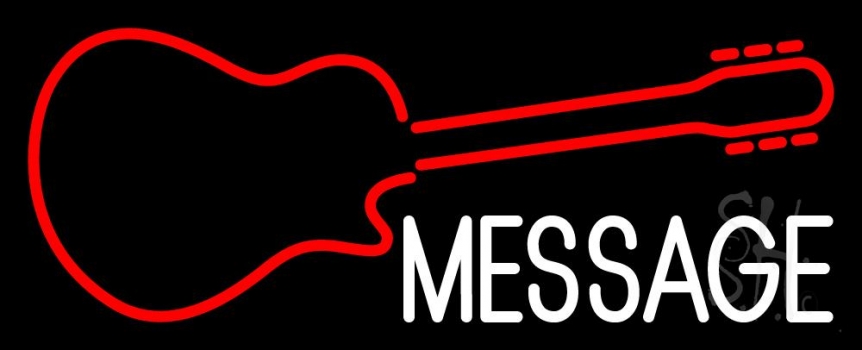 Custom Red Guitar Neon Sign