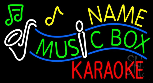 Custom Red Karaoke Block Neon Sign